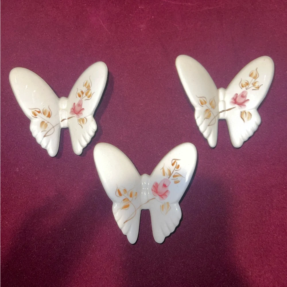 Vintage 70’s Ceramic Butterfly Wall Hangings - Picture 4 of 8